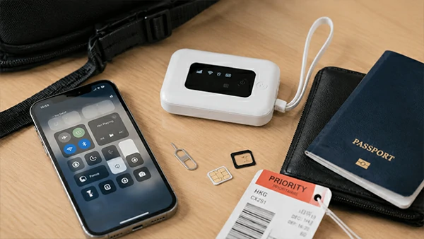 Smartphone, physical SIM card and pocket Wi-Fi for travel in China